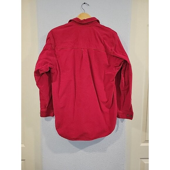 Moose Creek Mens Brushed Cotton Medium Long Sleeve Button Up Red - Picture 6 of 7